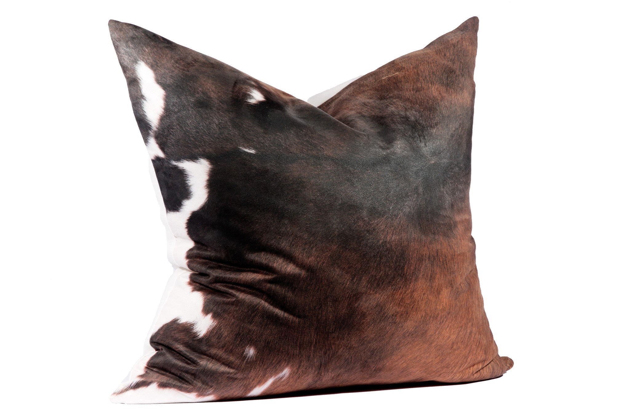 Brown White Cowhide Faux Suede Haute Wrap Home