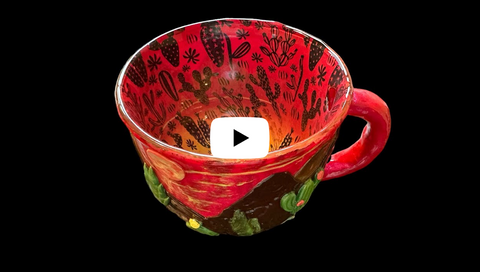 cover a mug with polymer clay