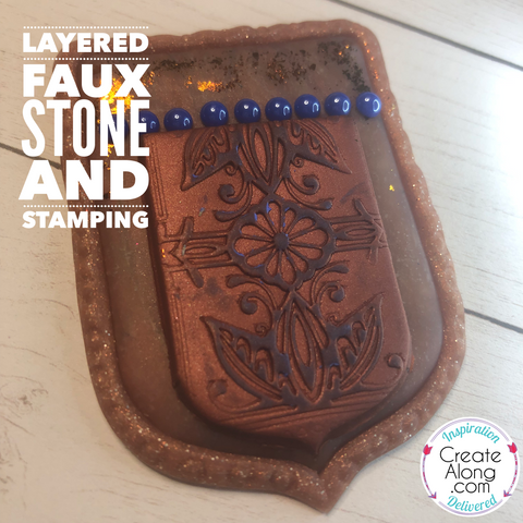 make faux stone with polymer clay