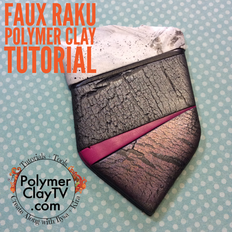 faux raku polymer clay tutorial