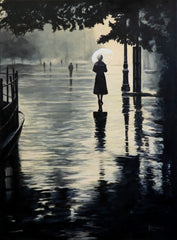 Painting of Parisol in Paris All Wet