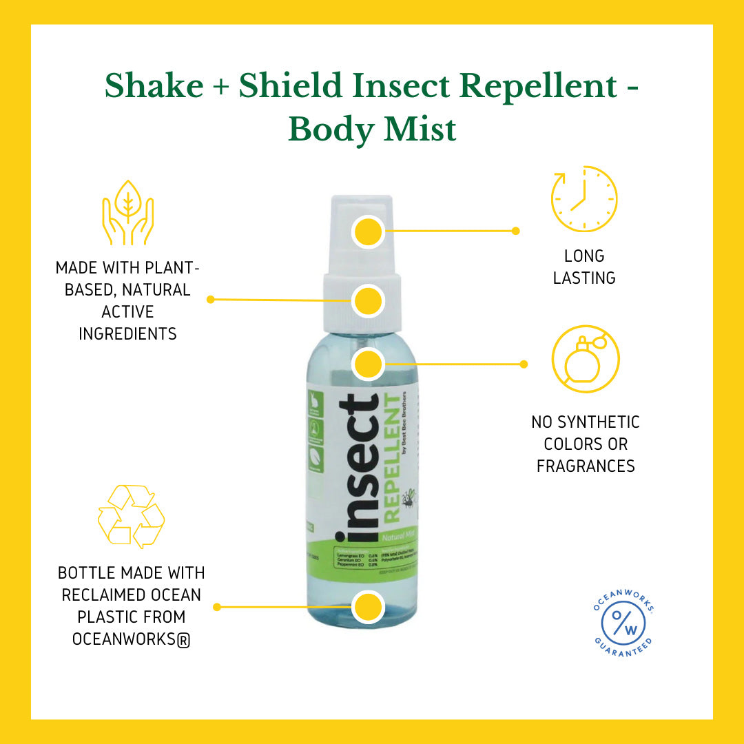 Keep bugs from spoiling your fun with our mosquito and tick repellent mist!