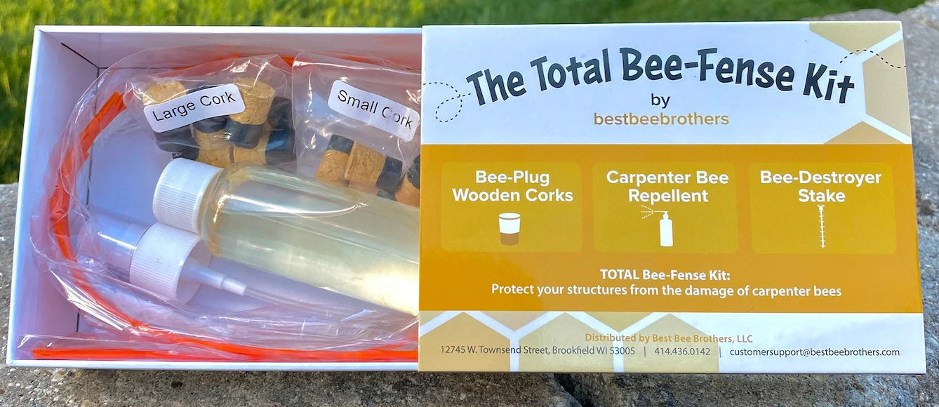 The Total Bee-Fense Kit was designed for those who have an existing carpenter bee infestation!