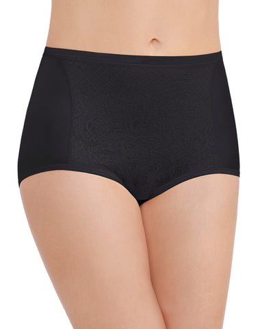 $89 Bali 2324 Women's Black Seamless Underwear Full-Cut Brief