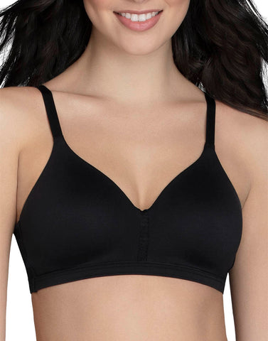 Nearly Invisible Full Coverage Wirefree Bra Black 36C by Vanity Fair