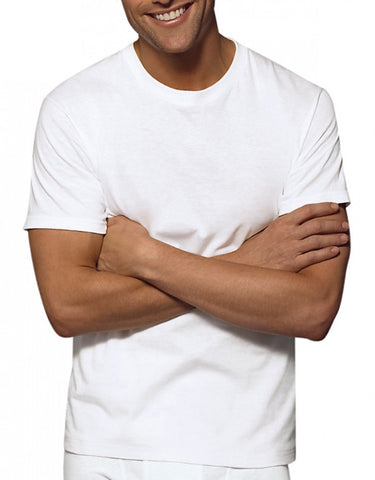 Men's Tagless Slim Fit Top Muscle Cotton V-Neck Crewneck Short Sleeve  Undershirts T-Shirts