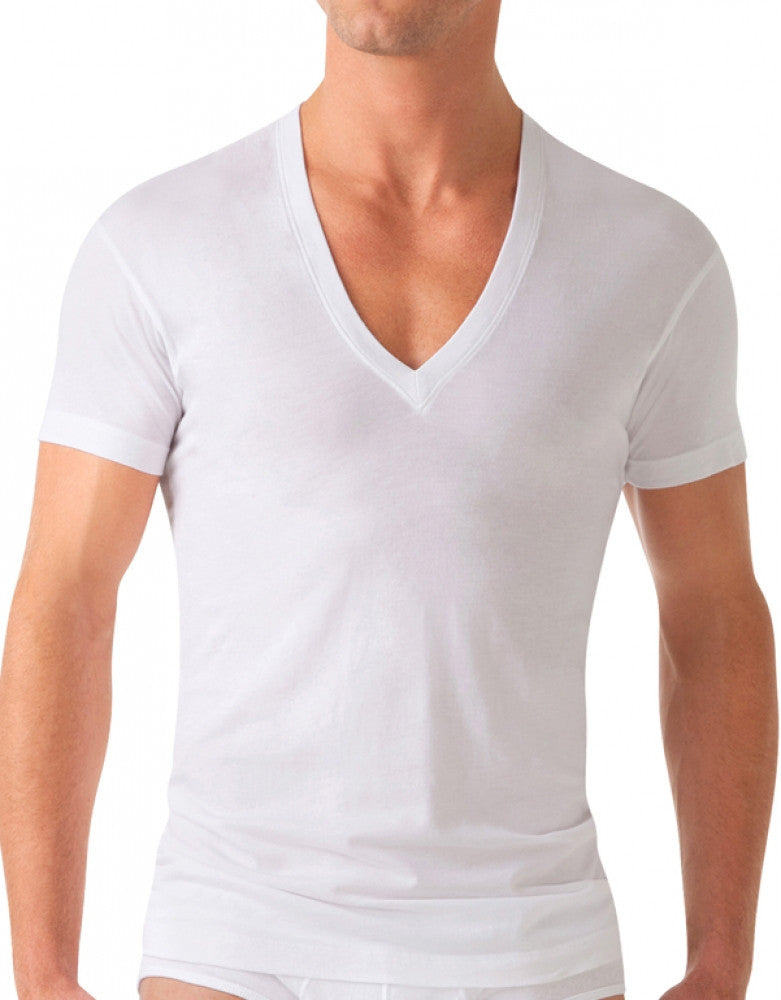 deep neck t shirt mens