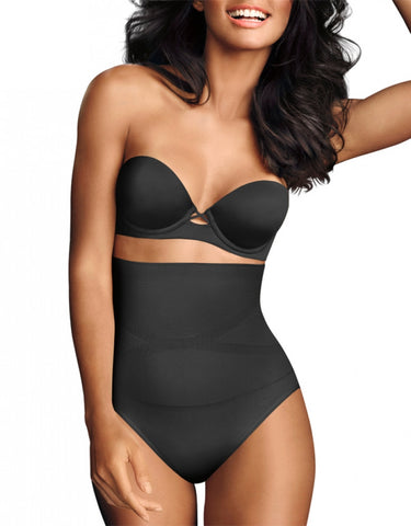 Maidenform Women's Firm Control Hi-Waist Brief Black at  Women's  Clothing store