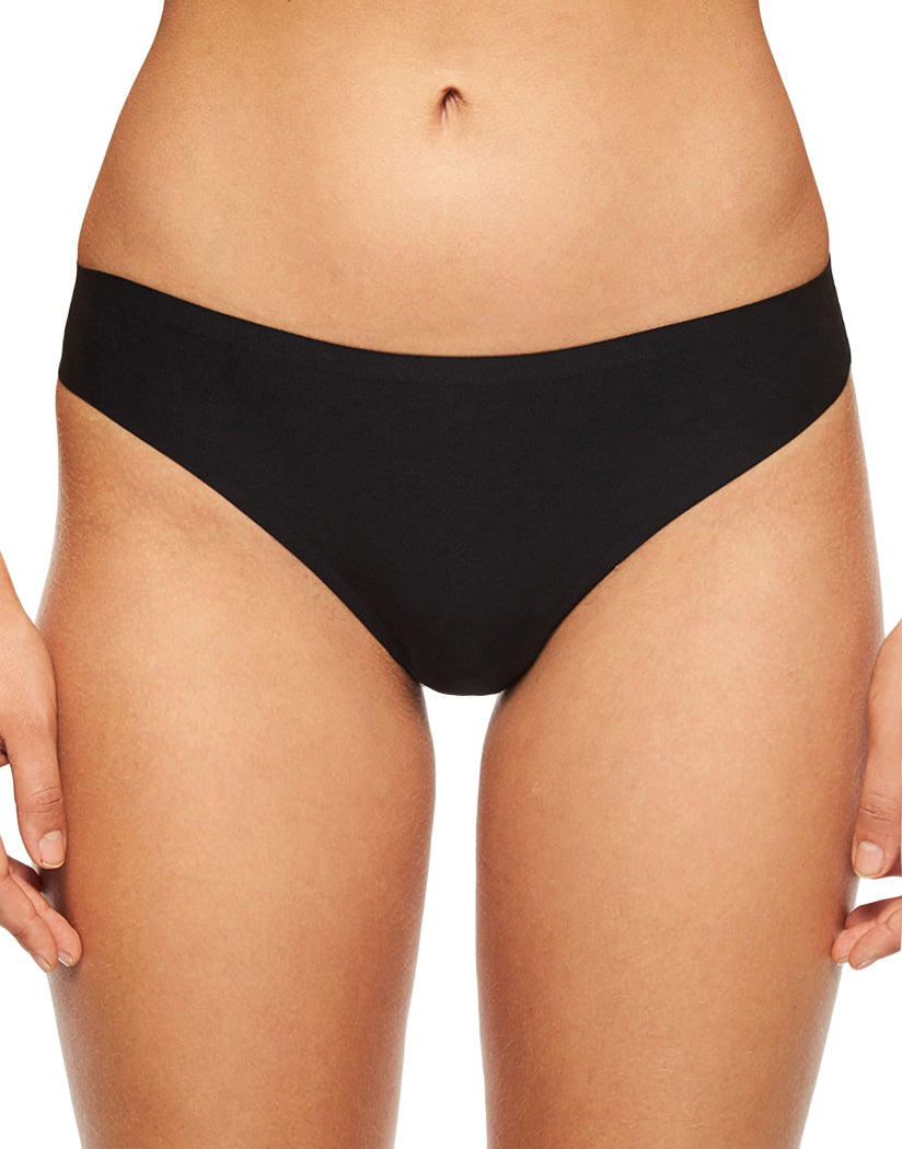 black stretch thong for women