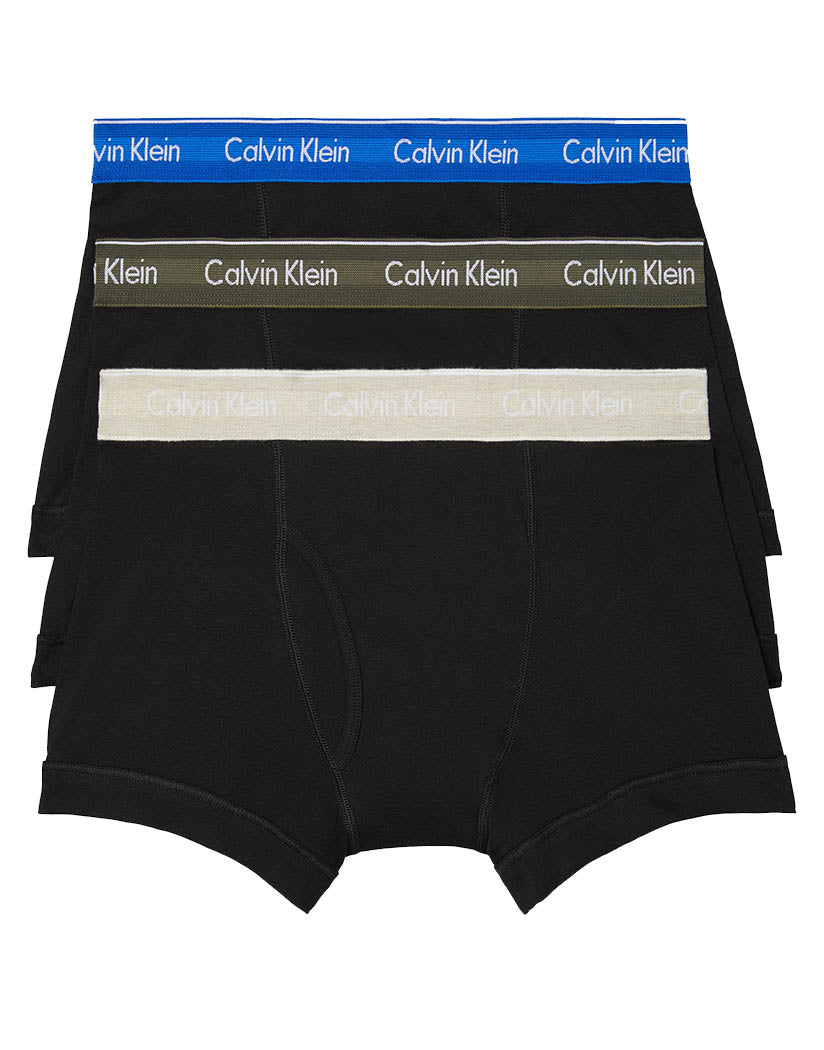 Calvin Klein Cotton Classics Trunks 3-Pack Teal/Grey/Red NB4002-939 - Free  Shipping at LASC