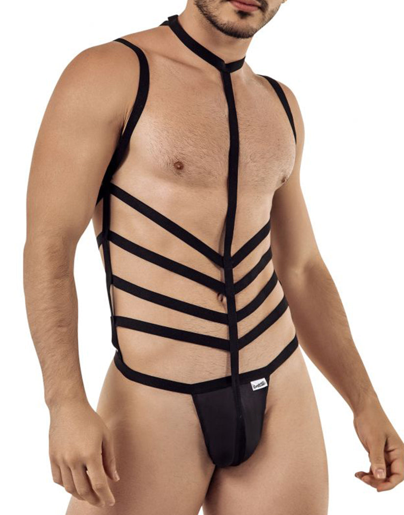 black strappy singlet for men