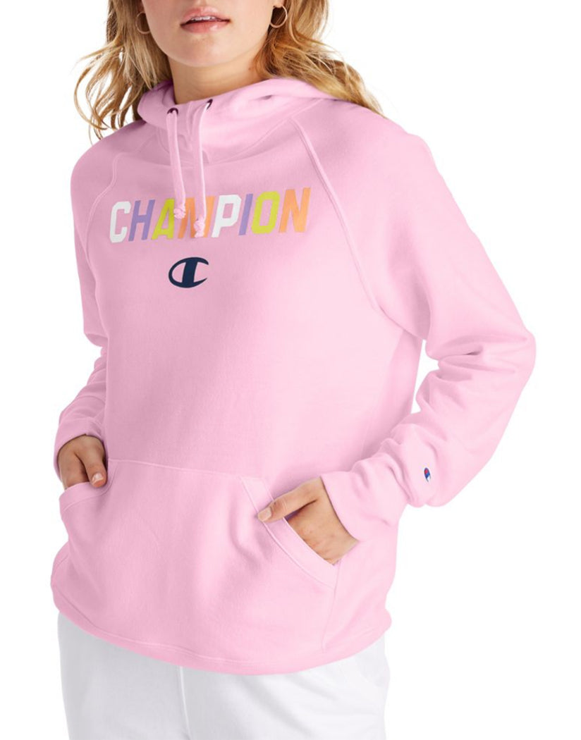champion women hoodie pink