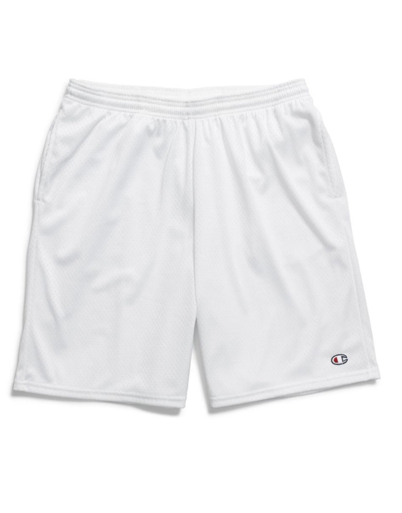 champion long mesh men's shorts with pockets