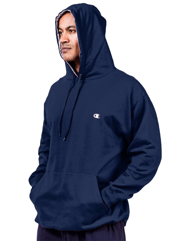 navy champion hoodie mens