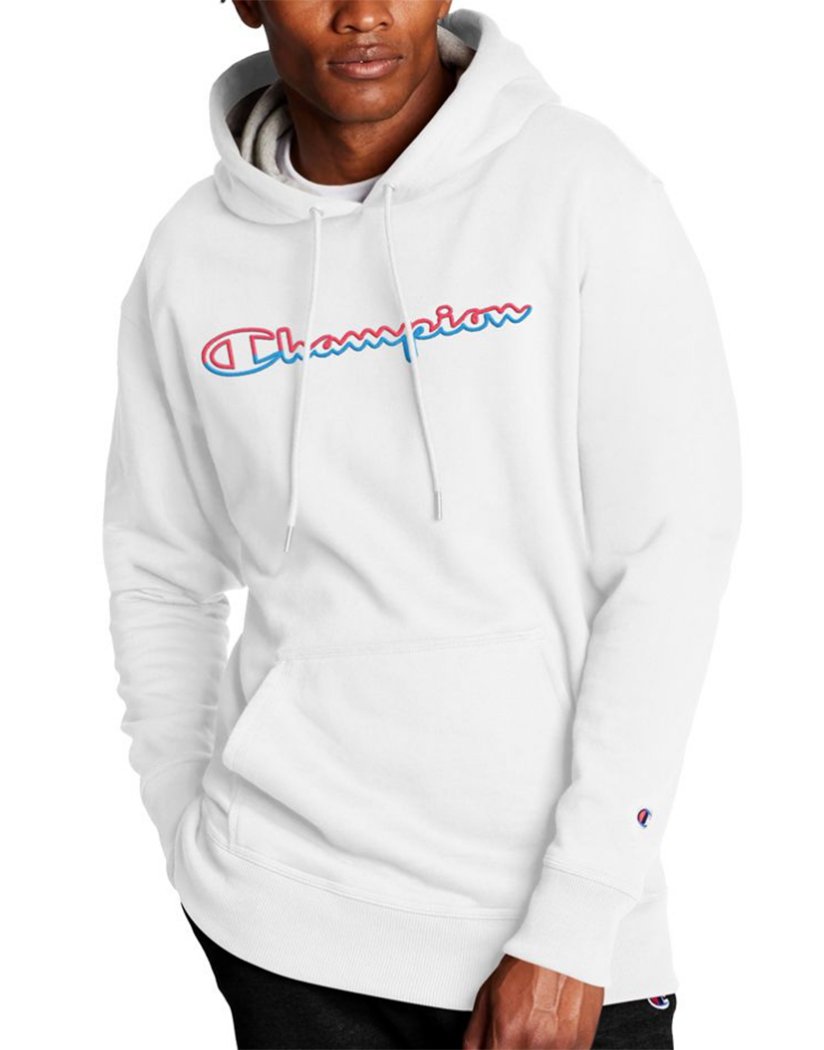 white champion powerblend hoodie