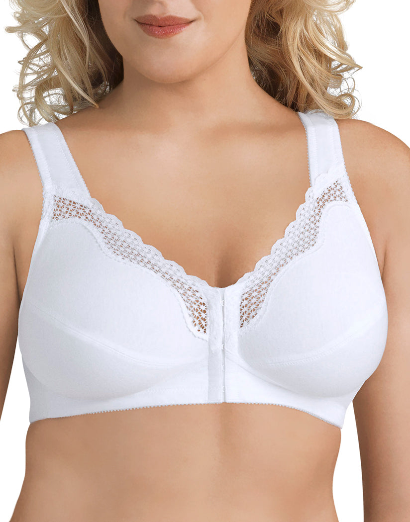 Exquisite Form Fully Front Close Cotton Posture Bra with Lace