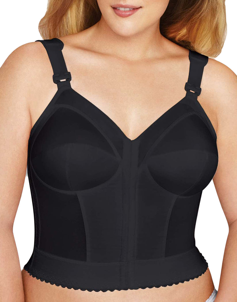 Exquisite Form Women's Front Close Longline Bra 5107530, Black, 48DD :  : Clothing, Shoes & Accessories