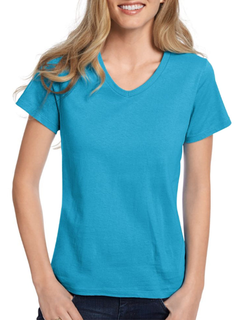 Hanes Women Relaxed Fit ComfortSoft V-neck T-Shirt 5780