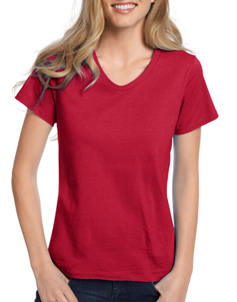 Hanes Women Relaxed Fit ComfortSoft V-neck T-Shirt 5780
