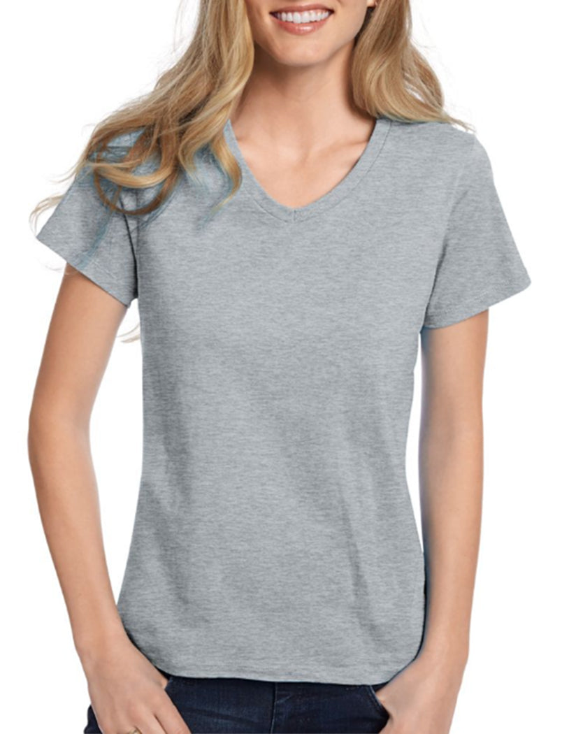 Hanes Women Relaxed Fit Comfortsoft V Neck T Shirt 5780 