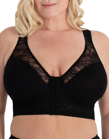 Exquisite Form Fully Front Close Cotton Posture Bra with Lace 5100531