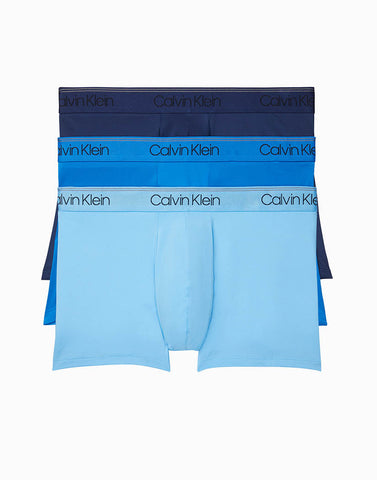 Calvin Klein Cotton Classics Trunks 3-Pack Royalty/Army/Heather NB4002-908  - Free Shipping at LASC