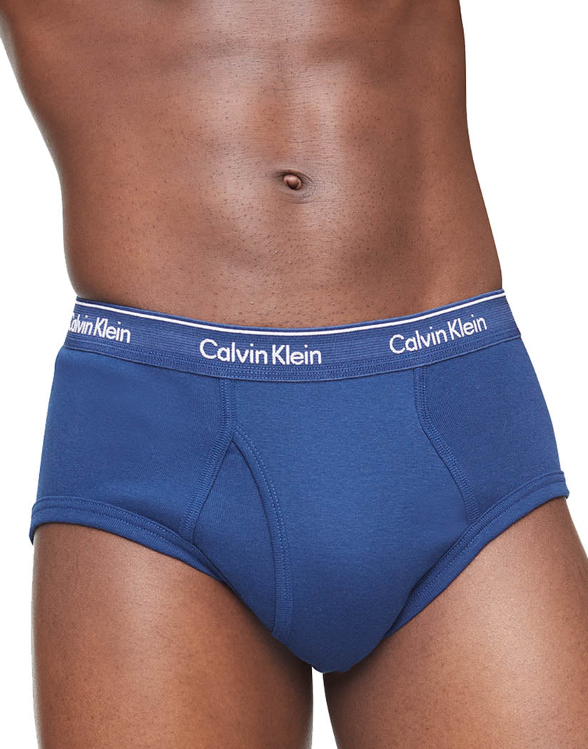 Lake Crest Blue/ Dove/ Grey Heather/ Tapestry Teal Front Calvin Klein Cotton Classic Brief 4-Pack NB4000