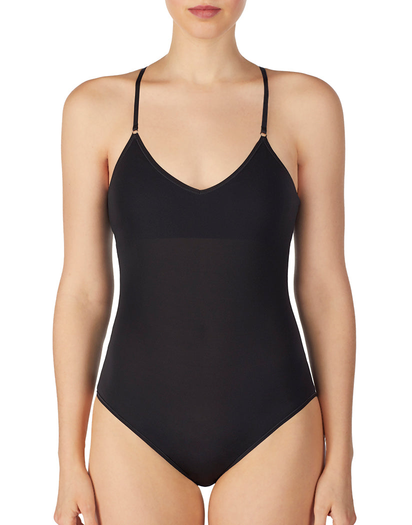 black full coverage bodysuit for women