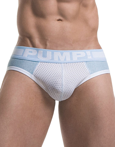 PUMP Squad Low Rise Cotton Mesh Brief Green/Orange/White 12047