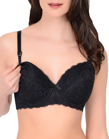 QT Intimates Lace Underwired Bra with No Padding 5554Q