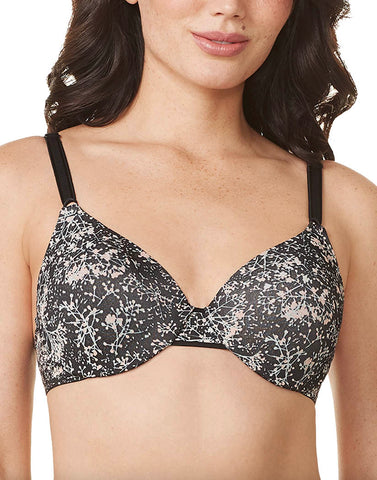 Warner's Bra Underwire with Lift Lace Floral Contour Bow No Side