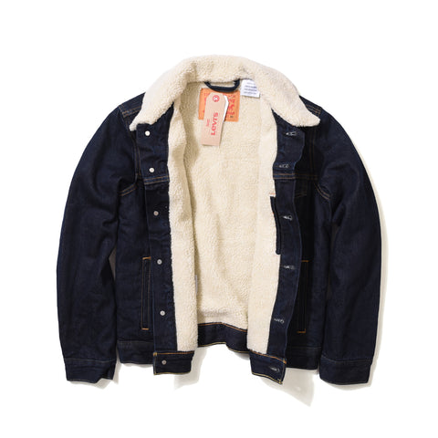 levis sherpa jacket dark blue