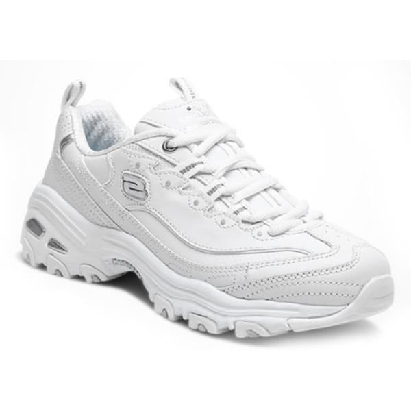 Skechers Women's D'Lites Memory Foam Lace-up Sneaker ALL White – HiPOP ...