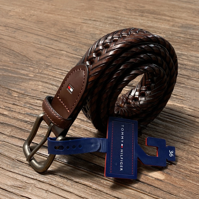 tommy hilfiger men's braided belt