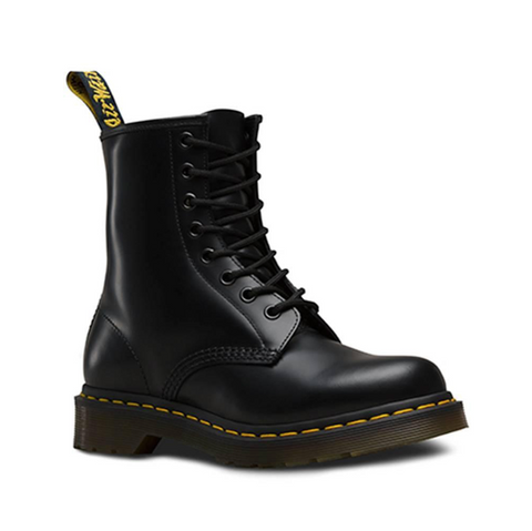 Dr.Martens Women's 1490 10-eye VIRGINIA LEATHER Mid Calf BOOTS Black ...