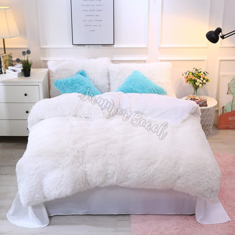 big fluffy white duvet cover