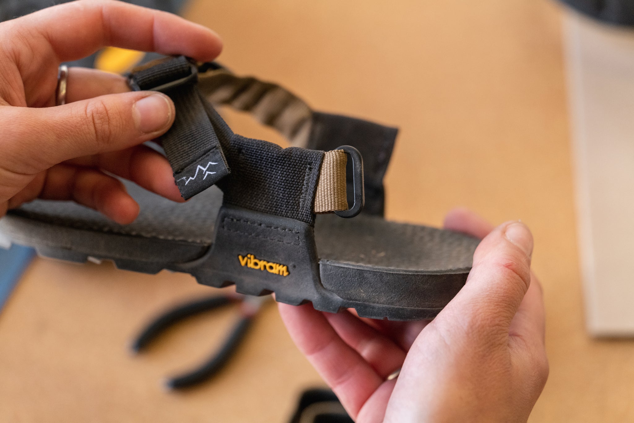 Heel strap removal and conversion from Velcro system to Heel-Hook system