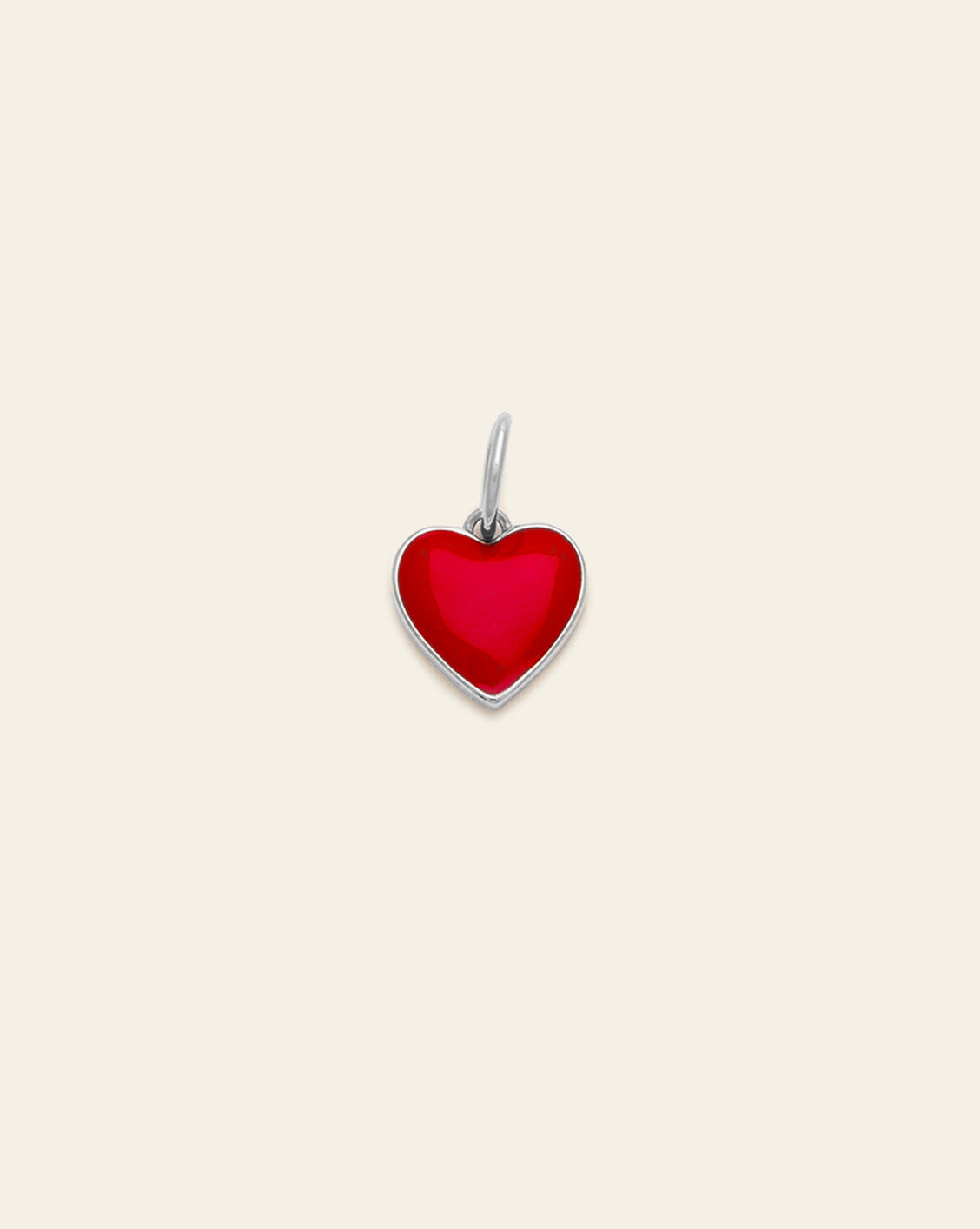 Sterling Silver Heart Red Enamel Mouse Trap Cute Retro Charm