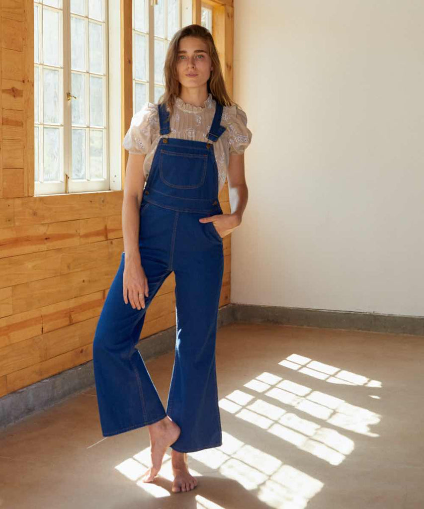 blue denim overall