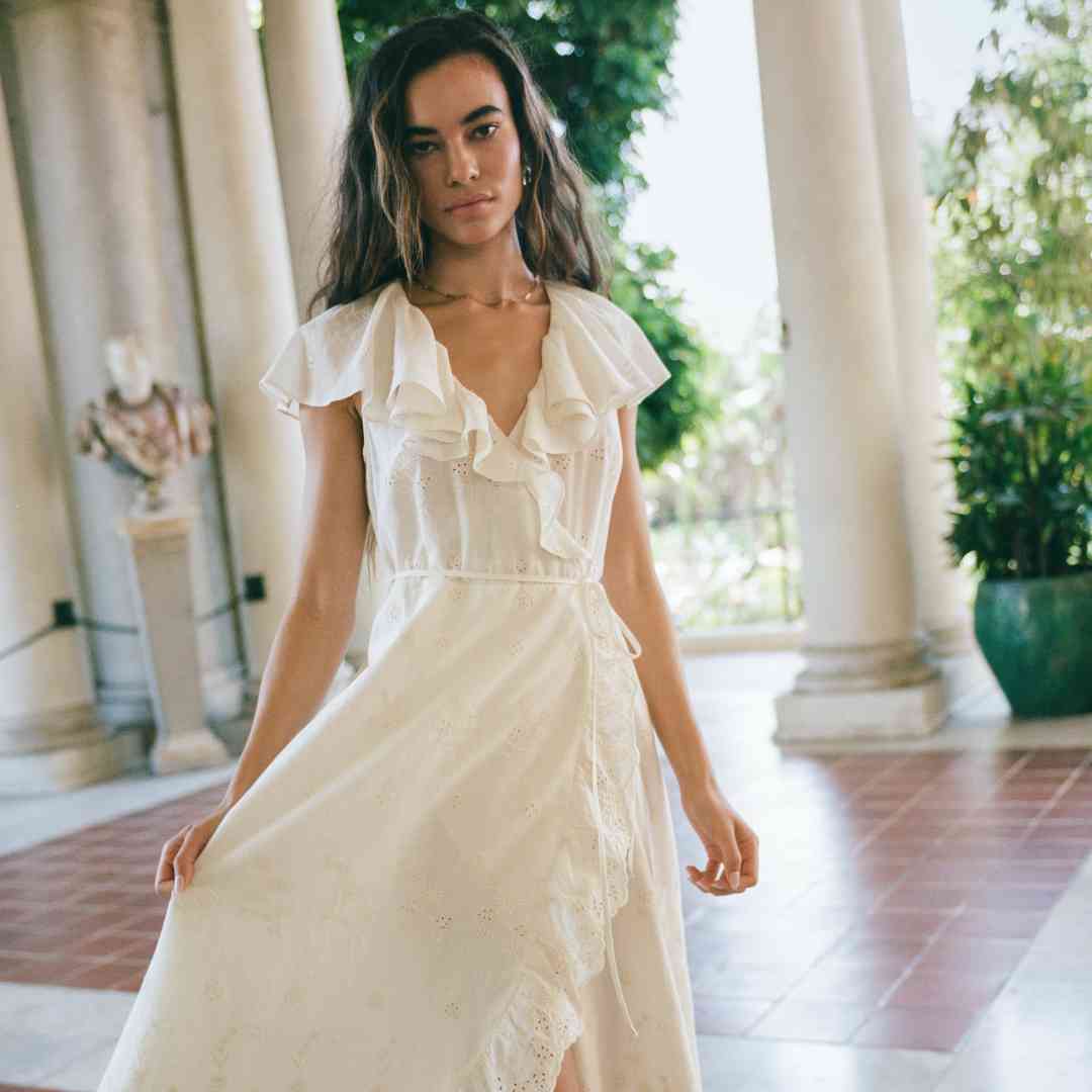 The Camilla Dress | Ivory Embroider