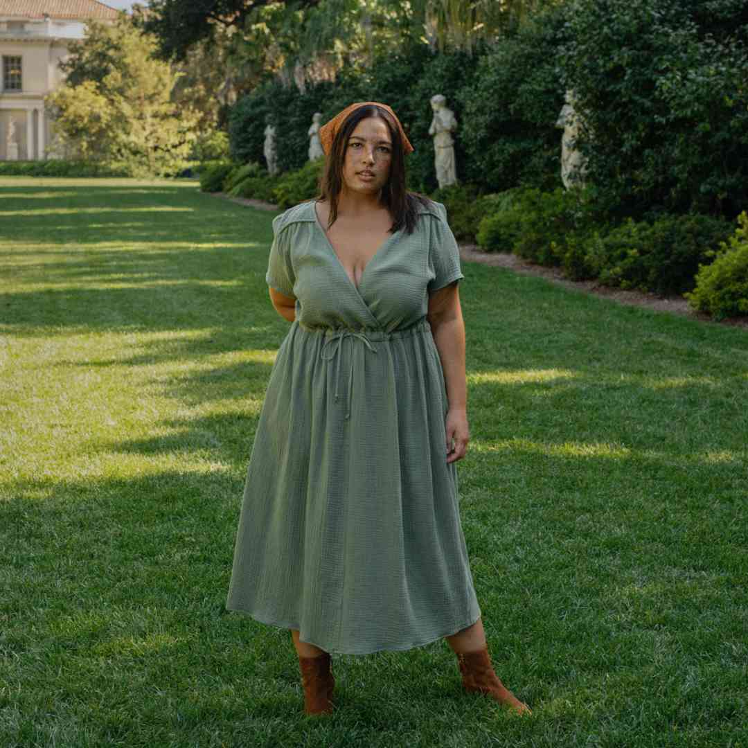 The Dawn Dress Extended | Mullein Leaf (Pockets)