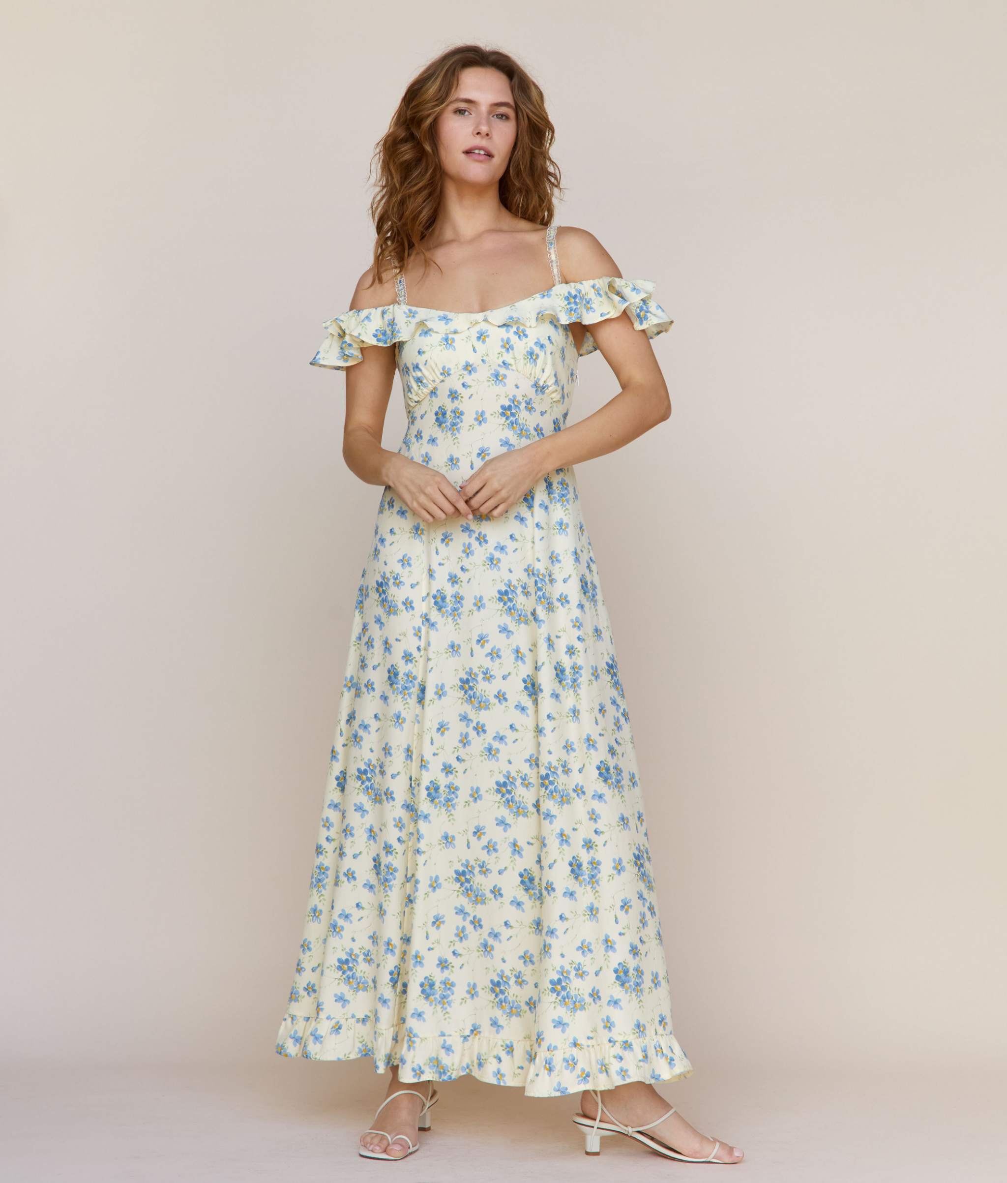 The Helina Dress | Lilies in Bloom Silk