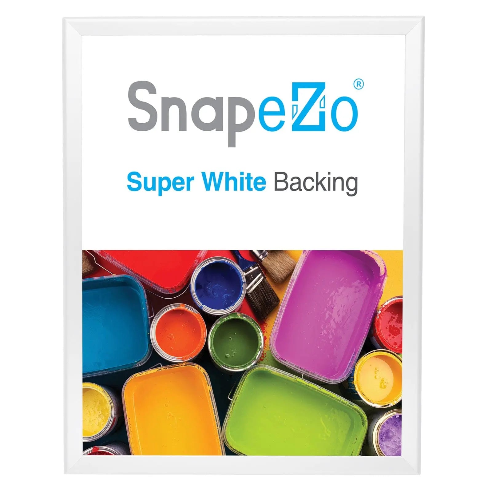22x28 White Snapezo® Snap Frame - 1.25" Profile
