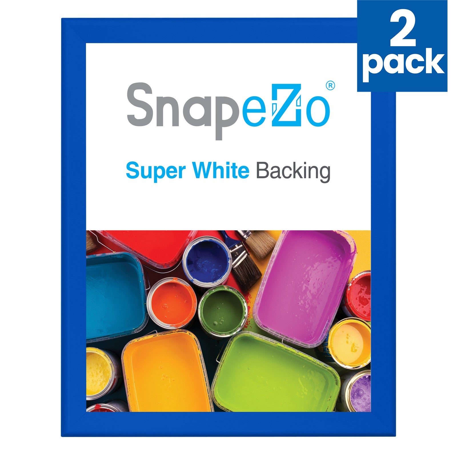 Twin-Pack of 36x48 Blue Snapezo® Snap Frame - 1.7" Profile