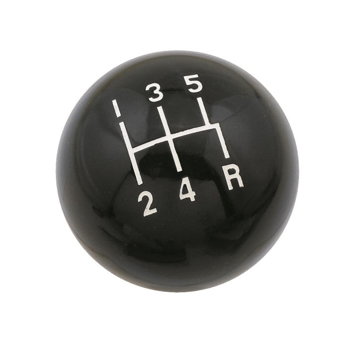 Black 5 Speed Gear Knob with White Text ZSS82 — Vitesse Global LTD