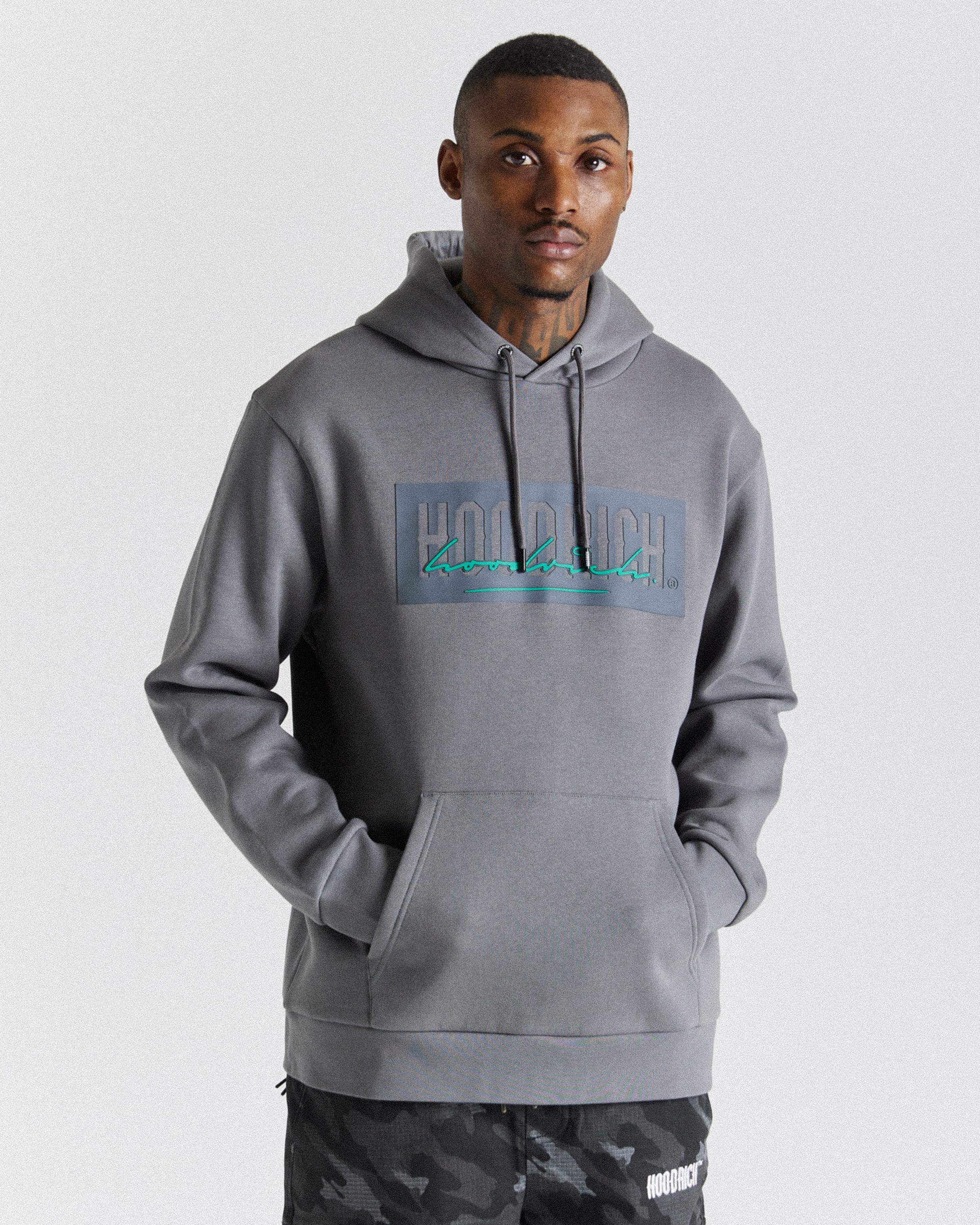 Etch Hoodie - Grey/Green