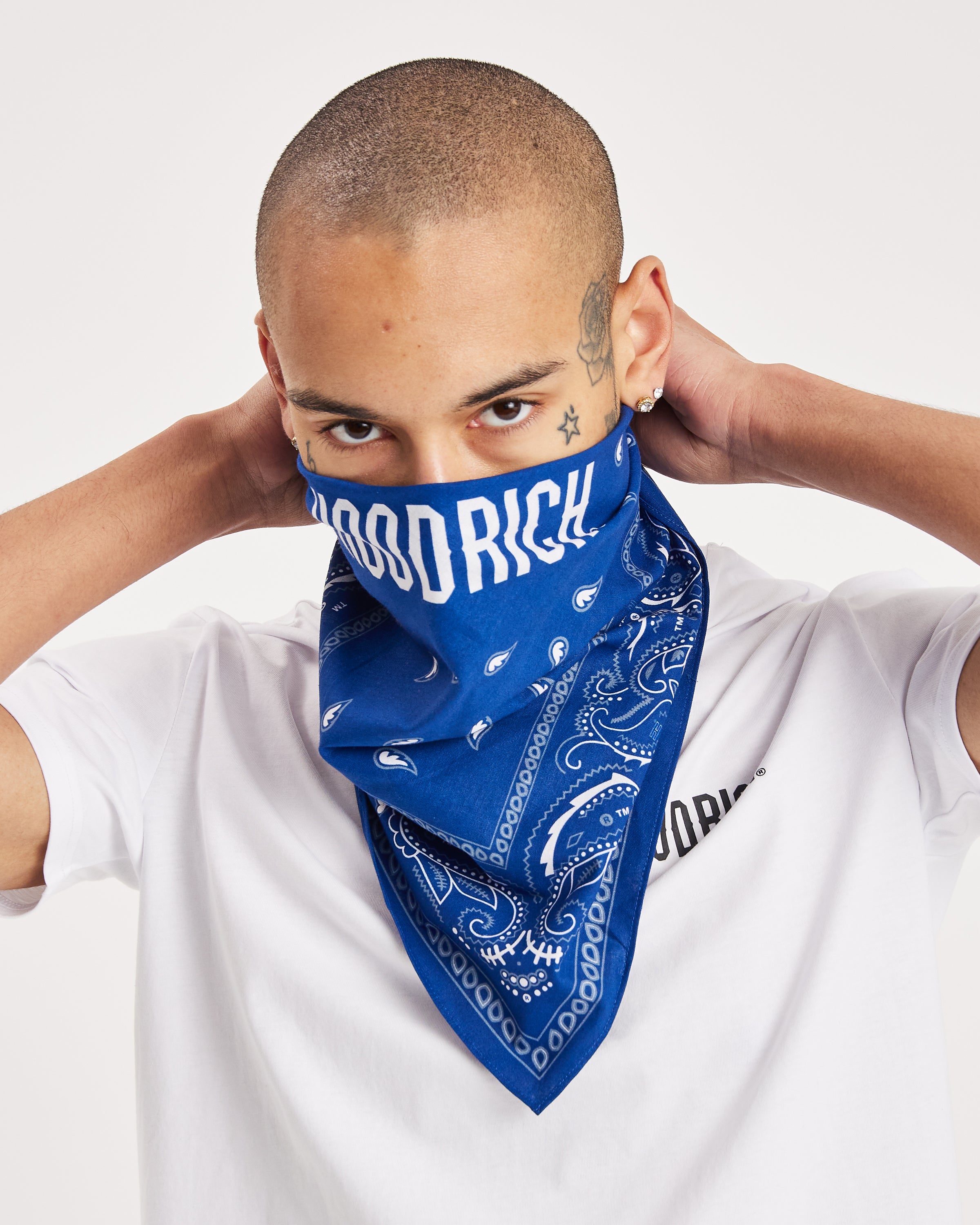 OG Motif Bandana - Blue/White