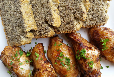 Jerk Chicken with Linseed and Chia Bread