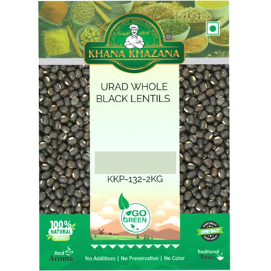 Frijol negro (Vigna mungo) | Whole Urid Beans 2kg Khana Khazana
