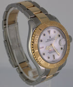 2003 Rolex Yacht-Master 16623 White 40mm 18K Two Tone Gold Steel Date Watch B+P